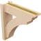 Ekena Millwork 5 1/2-in W x 20-in D x 24-in H Thorton Trad Rough Cedar Woodgrain TimberThane Outlooker, Primed Tan OUTUR055X20X24THR04RCPR - alternate 3